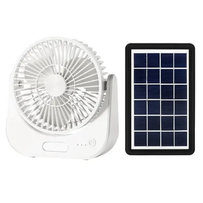 Ventilator Solar Portabil 6 inch cu lumina LED