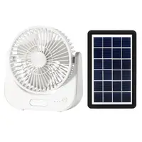 Ventilator Solar Portabil 6 inch cu lumina LED