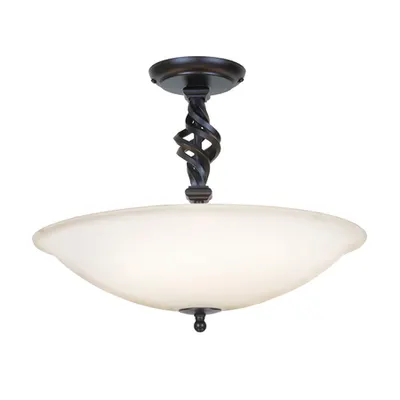 Plafoniera Pembroke 3 Light Semi-Flush – Black