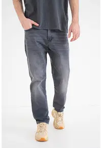 Blugi regular-fit cu talie medie Remaine - Gri inchis