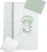 Set lenjerie de pat 4 piese Bambino Casa - Paris, Mint