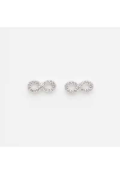 Cercei Argint design infinit - cristale Zirconia - 1.33g