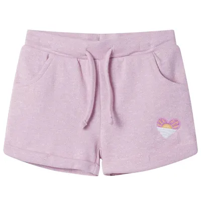 Pantaloni pentru copii cu șnur, lila combinat, 116