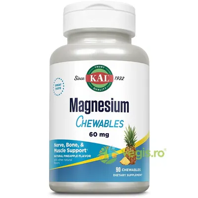 Magneziu Masticabil cu Gust de Ananas 90tb Secom