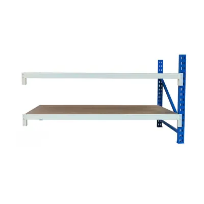 Prelungire pentru masa de lucru industriala cu placaj L2000 x D600 x H1000 mm-200kg/nivel BLUE & WHITE
