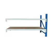 Prelungire pentru masa de lucru industriala cu placaj L2000 x D600 x H1000 mm-200kg/nivel BLUE &amp; WHITE