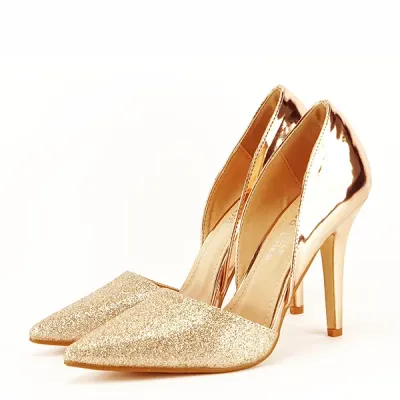 Pantofi Champagne Decupati Megan 04