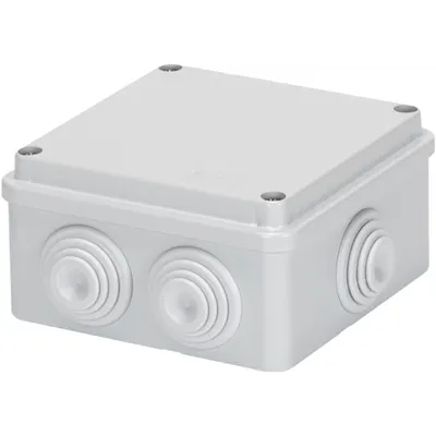 Doza aparenta - IP55 - dimensiuni interioare 100X100X50 - WALLS cu presetupe - GREY RAL 7035