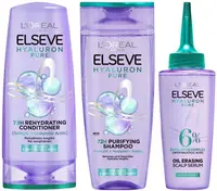 L'Oreal Elseve Set Hyaluron Pure - Șampon, Balsam și ser, 250 + 200 + 102 ml