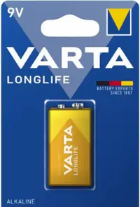 Baterie alcalină VARTA - Longlife, 9V, 1 buc.
