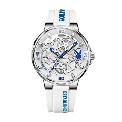 Ceas Bărbați Playboy 3052 Alb - Design Luxury, Funcții Multiple, Afișaj Luminos, Rezistent la Apă 3ATM