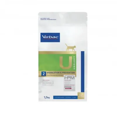 Hrana dietetica pentru pisici Virbac HPM U2 Urology Dissolution Prevention 1,5 kg