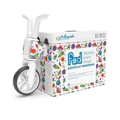 Tricicleta pentru copii Chillafish Bunzi Monsters 2 in 1 transformabila in bicicleta fara pedale, scaun usor reglabil, roti din cauciuc sintetic, spatiu depozitare jucarii, greutate admisa 25 kg