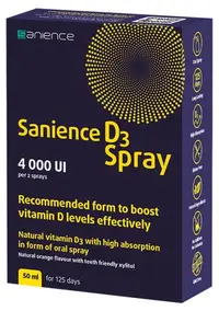 Sanience D3 Spray oral, 4000 UI, 50 ml, Sun Wave Pharma