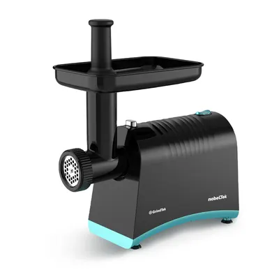 Masina de tocat carne nobeLTek, 1000 W, 1 kg/minut, 3 discuri de taiere, accesorii suc de rosii+carnati, lama inox, functie reverse, Negru