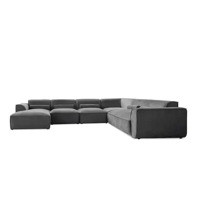Colțar gri (cu colț pe partea dreaptă/în formă de "U") Flex Felix – Miuform