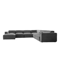 Colțar gri (cu colț pe partea dreaptă/în formă de "U") Flex Felix – Miuform