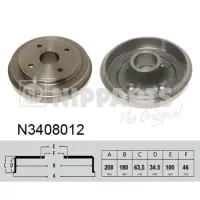 Tambur frana NIPPARTS N3408012