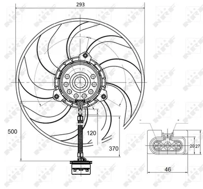 Ventilator Radiator Potrivit Seat Cordoba, Ibiza Iii; Skoda Fabia I, Fabia I Praktik; Vw Fox, Polo, Polo Iv 1.2-1.9d 08.99-04.12