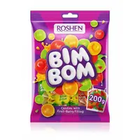 Bomboane cu Umplutura de Fructe Roshen Bim-Bom, 200g, Diverse Arome Engros