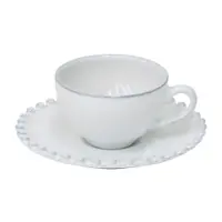 Ceașcă albă pentru espresso din gresie ceramică 90 ml Pearl – Costa Nova