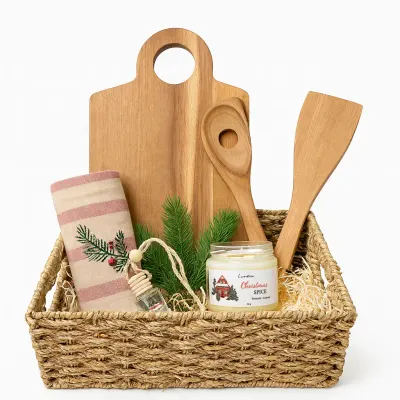 Coș cadou Crăciun – bucătărie & arome naturale Lunera - Cosy Christmas – Portocală & Scorțișoară