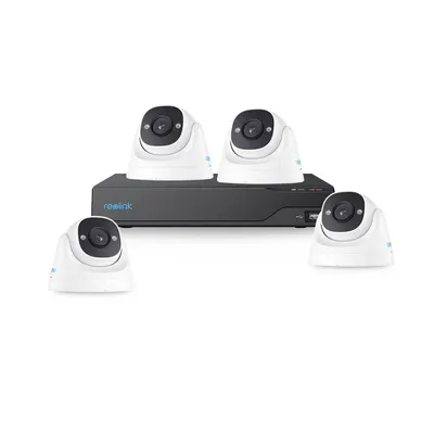 Sistem supraveghere interior IP basic Reolink KIT-RLK-4INTIP-5MP-30M-P-M, 4 camere, 5MP, IR 30 m, 4 mm, microfon, detectie persoane/vehicule, slot card, PoE, HDD 2 TB