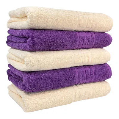Set 5 Prosoape Baie, Bumbac 100%, Mov Bej