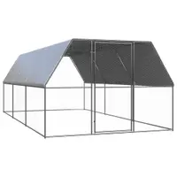 Gossi cotet de pasari pentru exterior, 3x6x2 m, otel zincat