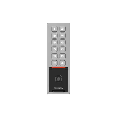 Cititor biometric de exterior IP WiFi Hikvision DS-K1T805MBFWX, 2.4 GHz, M1 card, 3.000 amprente, 10.000 carduri, 100.000 evenimente