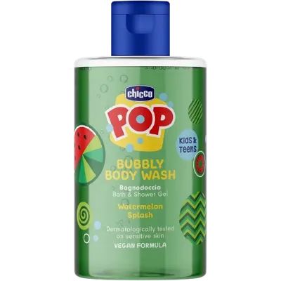 Gel de dus spumant cu aroma de pepene rosu POP, 300ml, Chicco