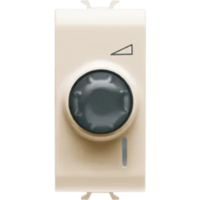 Electronic, Universal Rotating Regulator - 230v Ac 50/60hz - 1 Module - Ivory - Chorus