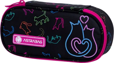 Penar școlar eliptic Astra Head - Cat love, 1 fermoar