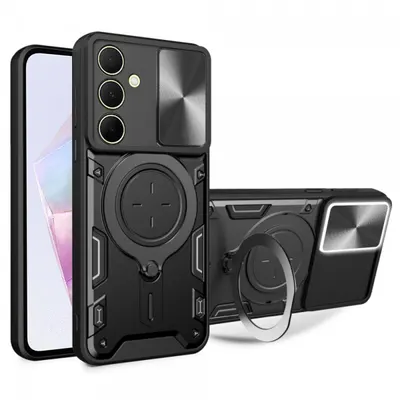 Husa pentru Samsung Galaxy A35 5G A356, Techsuit, CamGuard Pro, Neagra