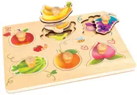 Puzzle din lemn Hape International - Fructe, 13 piese