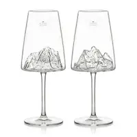 Set 2 pahare de vin Everest & Mont Blanc TOPOGRAPHIC ALASKAN MAKER, 400 ml