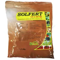 Solfert 10-5-40+ME 1 kg, ingrasamant tip NPK+ microelemente, Solarex, imbunatateste acumularea naturala de zahar in fruct, imbunatateste forma si culoarea fructelor si legumelor, mareste timpurietatea - Default Title