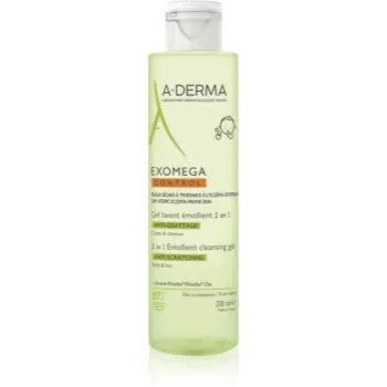 A-Derma Exomega Control 2 in 1 Emollient Cleansing Gel gel de duș pentru piele uscata spre atopica