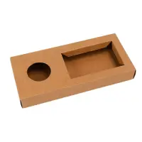 Tavă cu 2 inserții - un pahar și o tăviță - Kraft (set 50 buc) - Default Title