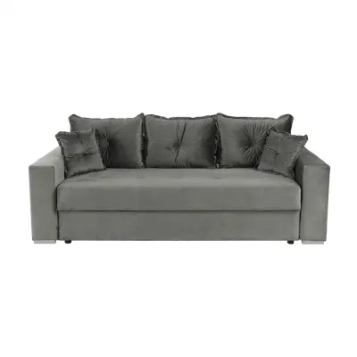 Canapea extensibila ARISSA, 3 locuri, cu arcuri, gri deschis, 235x110x77 cm