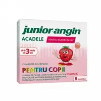 Acadele Junior Angin cu aroma de capsuni, 8 bucati, Klosterfrau