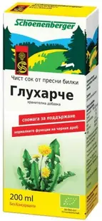 Suc organic de păpădie, 200 ml, Schoenenberger