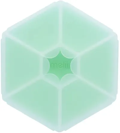 Cutie hexagonală pentru gustări Melii - Cu 6 compartimente, mentă