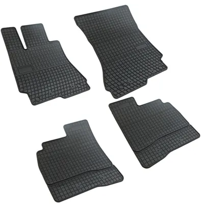 Set covorase auto din cauciuc Mercedes Clasa S W221 2005-2013, presuri FROGUM, negre, 4 buc.