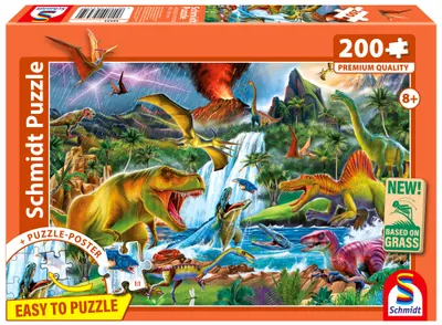 Puzzle Schmidt din 200 piese - Giganți preistorici