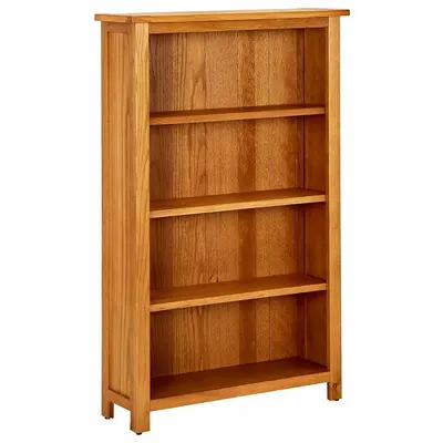 vidaXL Bibliotecă cu 4 rafturi, 70x22x110 cm, lemn masiv de stejar