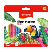 Carioci, 12 culori/set, lavabile, Keyroad Washable KR971413