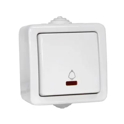 Aparataj PT IP54 intrerupator(buton) cu revenire 10A - alb