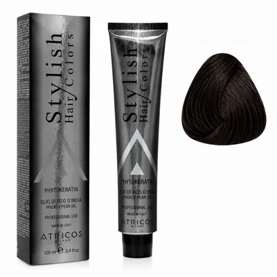 Vopsea de par profesionala Nr.3 Maro inchis Atricos Stylish, 100 ml