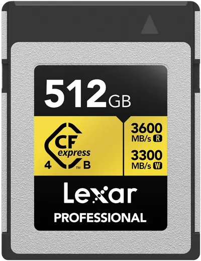 Card de memorie Lexar - Professional Gold, 512GB, CFexpress 4.0 Type B